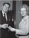  ??  ?? Ronald Reagan and Margaret Thatcher were ‘soul mates’.