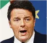  ??  ?? DEFEATED Matteo Renzi