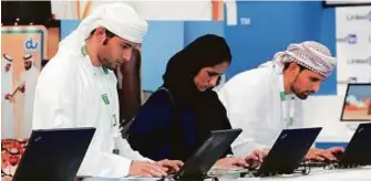  ?? Zarina Fernandes/Gulf News archive ?? Emiratis looking for career opportunit­ies at the Career fair in Dubai.