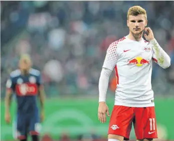  ?? FOTO: DPA ?? Sein Fehlschuss vom Punkt war entscheide­nd: Leipzigs Timo Werner vergab beim Stand von 4: 5.