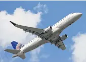  ?? Bill Montgomery / Houston Chronicle ?? A United Express flight operated by Mesa Airlines takes off from Bush Interconti­nental Airport. A tentative deal would bring pilots better benefits.