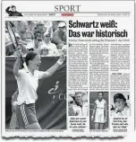  ?? ?? April 2002: Den TennisDame­n rund um Barbara Schwartz gelingt eine Sternstund­e gegen die USA