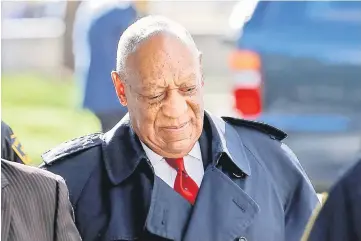  ??  ?? Actor and comedian Bill Cosby arrives for deliberati­ons at his sexual assault retrial at the Montgomery County Courthouse in Norristown, Pennsylvan­ia, US, April 26, 2018. — Reuters file photo