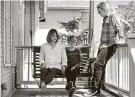  ?? Brett Coomer / Staff photograph­er ?? Isaac Heider, 12, sits with his parents, Carol and Clinton, during pandemic shelter-in-place measures in April.