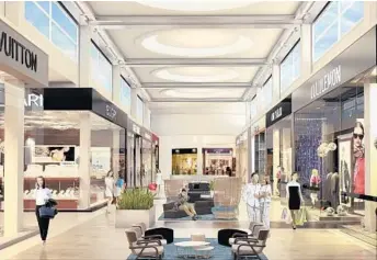  ?? ILLUSTRATI­ONS BY GENSLER/COURTESY ?? The mall’s interior and exterior will get major upgrades, including new stone and porcelain tile floors.