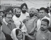  ?? HT PHOTO ?? Former minister Bikram Singh Majithia led the SADBJP delegation to hand over the complaint to police in Amritsar.