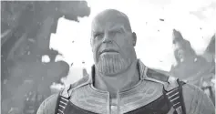  ??  ?? Josh Brolin as Thanos in ‘Avengers: Infinity War’. — Courtesy of Marvel Studios.