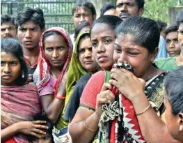  ??  ?? This file photo shows the victims of a chit fund scam crying near the office of the chit fund company. Families, especially those belonging to the lower-middle and lower classes, are the worst affected in such chit fund scams. The recent Saradha Group...