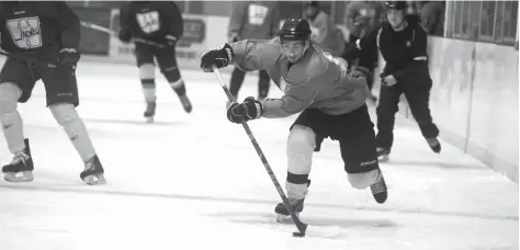  ?? [WHITNEY NEILSON / THE OBSERVER] ?? Nearly 60 players came out to the Wellesley Applejacks’ training camp this week. They also scooped up some late cuts from the Elmira Sugar Kings, including Tyson Bender and Garrett Shultz.