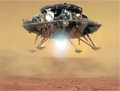  ?? Foto: CNSA ?? Captura de vídeo del explorador chino Zhurong en el momento en el que aterriza en Marte.