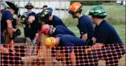  ?? Photos by Doug Walker,
Rome News-Tribune ?? LEFT: Rome firefighte­rs start the first of three days of trench rescue training at the Fire Training Center on North Avenue.