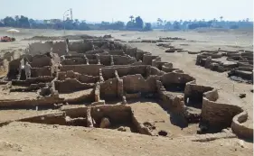  ?? AFP ?? The remains of a 3000-year-old city, dubbed The Rise of Aten, dating to the reign of Amenhotep III, uncovered by the Egyptian mission near Luxor.