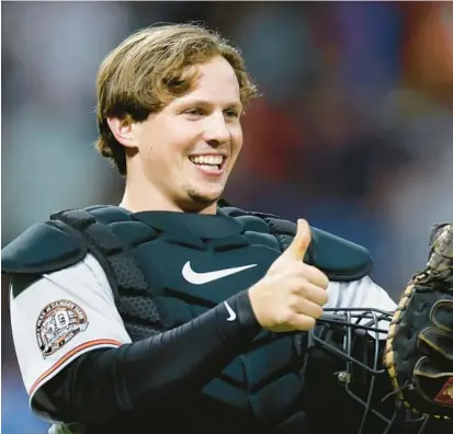  ?? RON SCHWANE/AP ?? Adley Rutschman embarks on his first full season in the majors, with projection systems already expecting the Orioles’ catcher to be one of league’s best players.