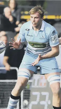  ??  ?? 0 Jonny Gray making his Glasgow debut, left, against Edinburgh in December 2012 and facing Saracens in the Champions Cup on Saturday.