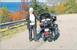  ??  ?? A British woman from the industrial city of Birmingham, England, who was quite taken with the scenic beauty of the rugged Cape Breton coastline.