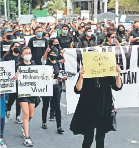  ?? ARCHIVO CUARTOSCUR­O ?? Protesta en Guadalajar­a por falta de medicament­os