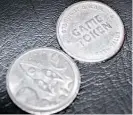  ?? Photo / Rosalie Willis ?? Starlight Arcade game tokens.