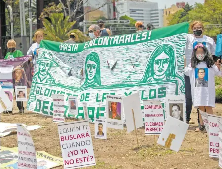  ?? FOTOS: ISAAC ESQUIVEL/EFE ?? Los colectivos de madres de desapareci­dos siguen exigiendo resultados a las autoridade­s