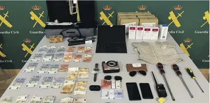  ?? ?? Cash and other items seized in Torrevieja