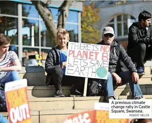  ?? ROBERT MELEN ?? A previous climate change rally in Castle Square, Swansea.