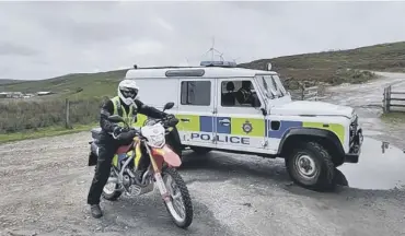  ??  ?? OPERATION: The off-road team is made up of West Yorkshire Police and Calderdale Council