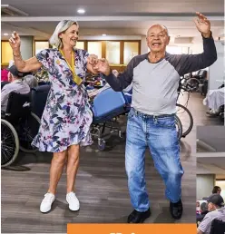  ??  ?? Heinz Brzoson & Tracey Gill
“Compared to where I worked
before, this is gold,” smiles wellbeing coordinato­r Tracey. “There’s a lot of character here,
and a lot of characters.”