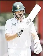  ?? (Pic: AFP) ?? South Africa’s Aiden Markram scored a century against West Indies on his return to the Proteas Test team yesterday.