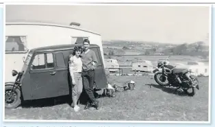  ??  ?? Tony and his wife Pat with the 1946 Reliant van to which they upgraded.