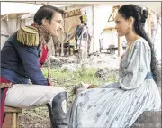  ?? CONTRIBUTE­D BY CARLOS SOMONTE / HISTORY CHANNEL ?? Olivier Martinez plays Santa Anna and Cynthia AddaiRobin­son is Emily West in the History Channel’s“Texas Rising.”