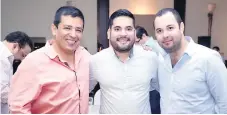  ??  ?? Ramón Martínez, Mario Murillo y Gilberto Andino