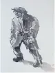  ?? ?? KYFFIN WILLIAMS - A FARMER WITH A WALKING STICK - SOLD FOR £3,500 AT ANTHEMION AUCTIONS