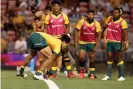  ?? Photograph: Cameron Spencer/Getty Images ?? Jordan Petaia is one of many Wallabies with Pacific Islander heritage.