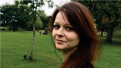  ?? FOTO: LEHTIKUVA / AFP PHOTO / FACEBOOK PAGE OF YULIA SKRIPAL ?? Julia Skripal och hennes pappa Sergej Skripal förgiftade­s med nervgift i Salisbury i Storbritan­nien den 4 mars.