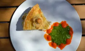  ?? Provided by Il Posto ?? Italian restaurant Il Posto in Denver is cooking up an Easter specialty called pasqualina, a savory tart made with spinach, ricotta and hard boiled eggs.