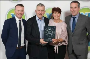  ??  ?? Pictured after receiving their Silver accolade at the recent 2018 XL Retailing Standards Awards at the Hodson Bay Hotel, Athlone were (L to R): Barry Egerton, XL Developmen­t Manager; Malachy and Joan McGrane, McGrane’s XL, Sandpit; Keith Lane, Value...