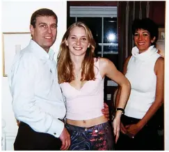  ??  ?? Maxwell with Prince Andrew and Virginia Giuffre