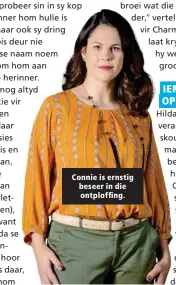  ??  ?? Connie is ernstig beseer in die ontploffin­g.