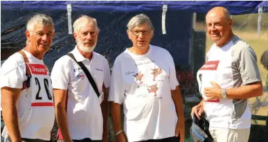  ??  ?? De gauche à droite : Daniel Rabian, président du club, Philippe Quoy, responsabl­e de la catégorie F3J, Sylvère Maisse second jury, président d’Eole et créateur de la FF2000, et Luc Bocquet, l’encyclopéd­ie de la catégorie depuis son avènement. Ils oeuvrent tous depuis très longtemps au développem­ent du vol à voile radiocomma­ndé.