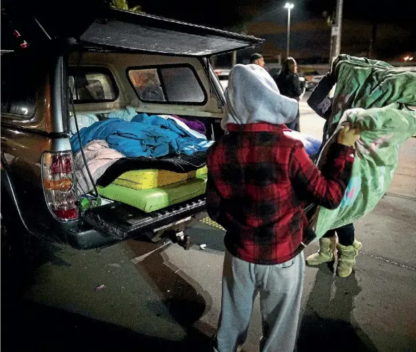  ?? FAIRFAX NZ ?? The Park Up For Homes events have been organised to show solidarity with those families forced to sleep in their cars or garages.