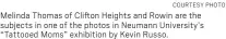 ?? COURTESY PHOTO ?? Melinda Thomas of Clifton Heights and Rowin are the subjects in one of the photos in Neumann University’s “Tattooed Moms” exhibition by Kevin Russo.