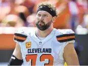  ?? DAVID RICHARD AP ?? Cleveland Browns offensive tackle Joe Thomas made the Hall of Fame in his first try before the voters.