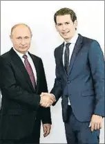  ?? ROBERT JAEGER / AFP ?? Putin y Kurz ayer en Viena