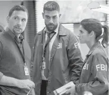  ??  ?? Jeremy Sisto, Zeeko Zaki and Missy Peregrym in FBI.