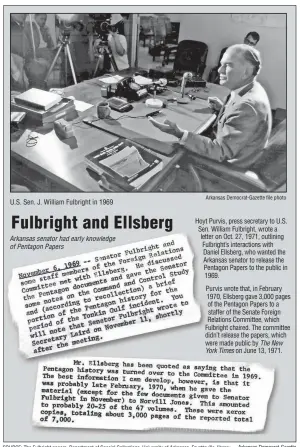  ?? Arkansas Democrat-Gazette ?? SOURCE: The Fulbright papers, Department of Special Collection­s, University of Arkansas, Fayettevil­le, library