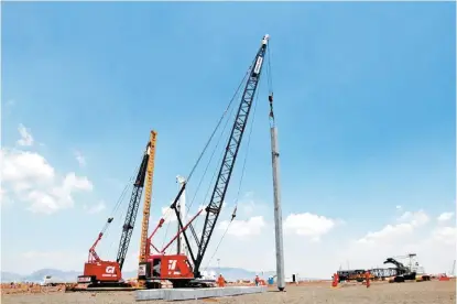  ?? ARACELI LOPEZ ?? Obras del proyecto aeroportua­rio.