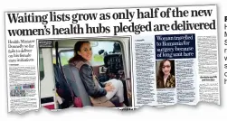  ?? ?? ROLL-OUT:
How the Irish Mail on Sunday reported last week on the slow delivery of women’s health hubs