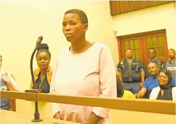  ?? ?? LOURENTIA Lombaard appeared in the Vredenburg Magistrate’s Court yesterday in connection with the disappeara­nce of 6-year-old Joshlin Smith. | AYANDA NDAMANE Independen­t Newspapers