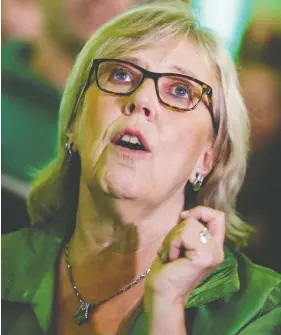  ?? KEVIN LIGHT / REUTERS ?? Green Party Leader Elizabeth May and her members came under increased scrutiny
in the recent election for which the party seemed ill-prepared.