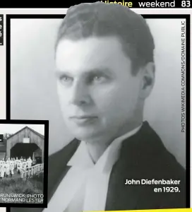  ?? ?? John Diefenbake­r en 1929.