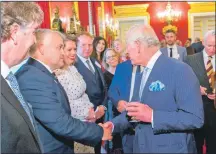  ?? ?? Susan Paterson met the Prince of Wales alongside NPA board member for Scotland Phil Galt.